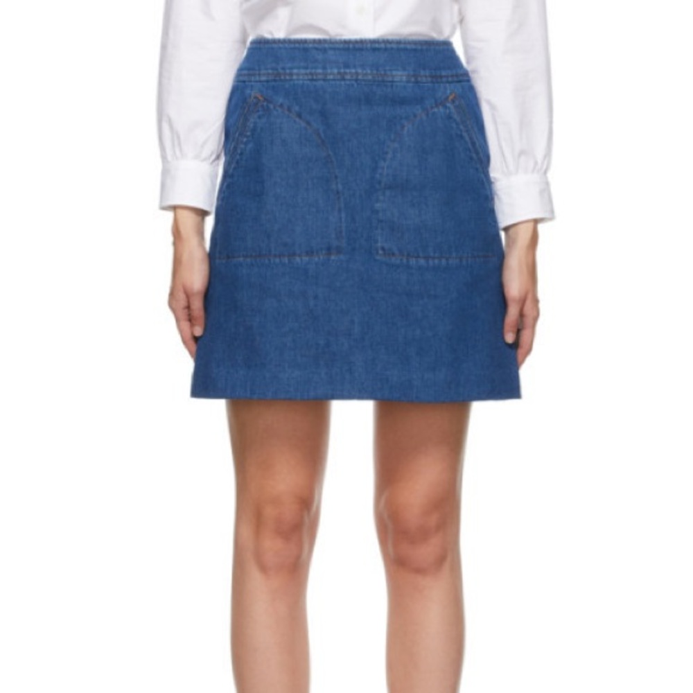 A.P.C. Blue Denim Shanya Miniskirt